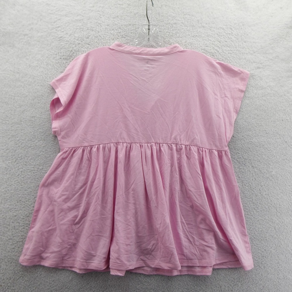 Margaritaville Shirt Women Medium KC Kansas City Pink Babydoll Peplum Parrot Y2K - Picture 9 of 11